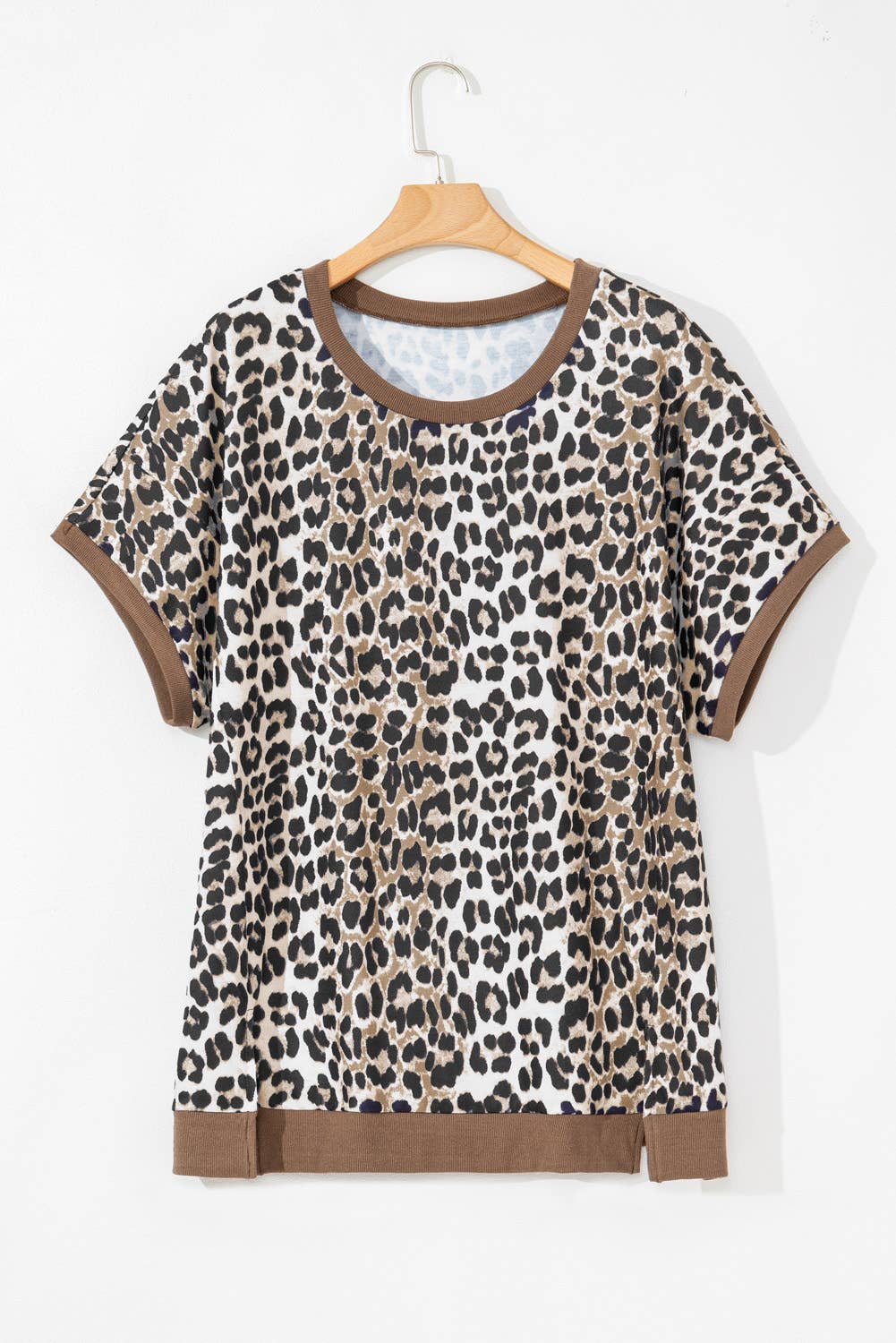 Plus Size Leopard Short Sleeve Summer Top