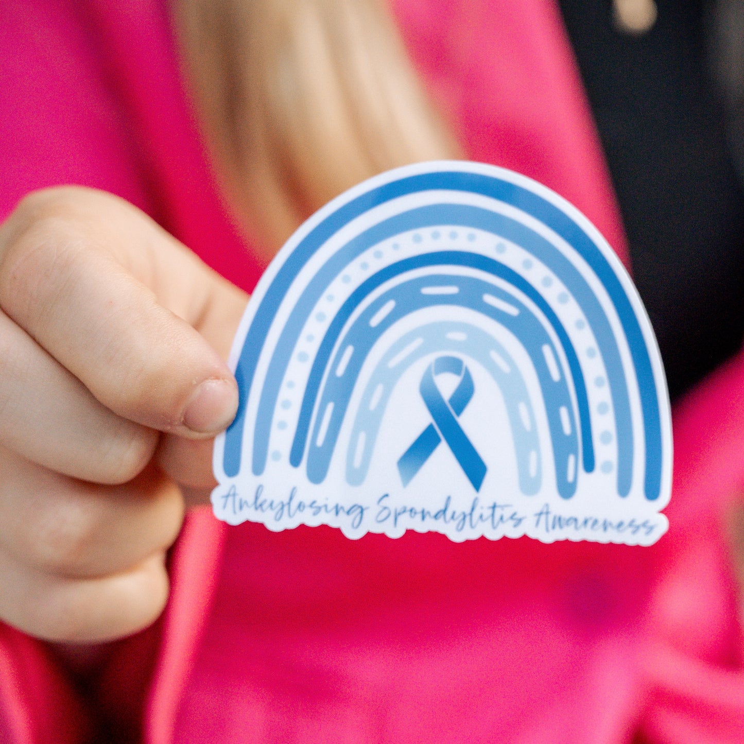 Ankylosing Spondylitis Awareness Rainbow Sticker