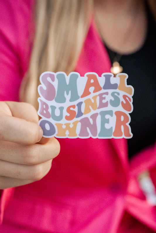 Small Business Owner Retro Sticker