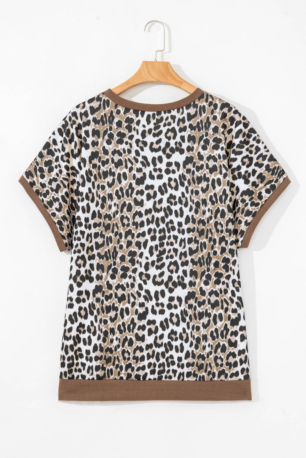 Plus Size Leopard Short Sleeve Summer Top